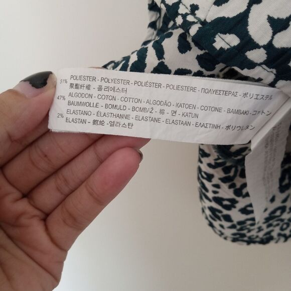 Zara Basic Women's Leopard Peplum Top Sleeveless Green Size XS - Picture 8 of 8